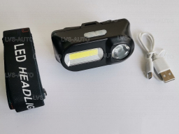 Ліхтарик налобний LED MeterMall KX-1804 USB Type-C без акумулятора FQZSP_HSZHX5VI 6 режимів